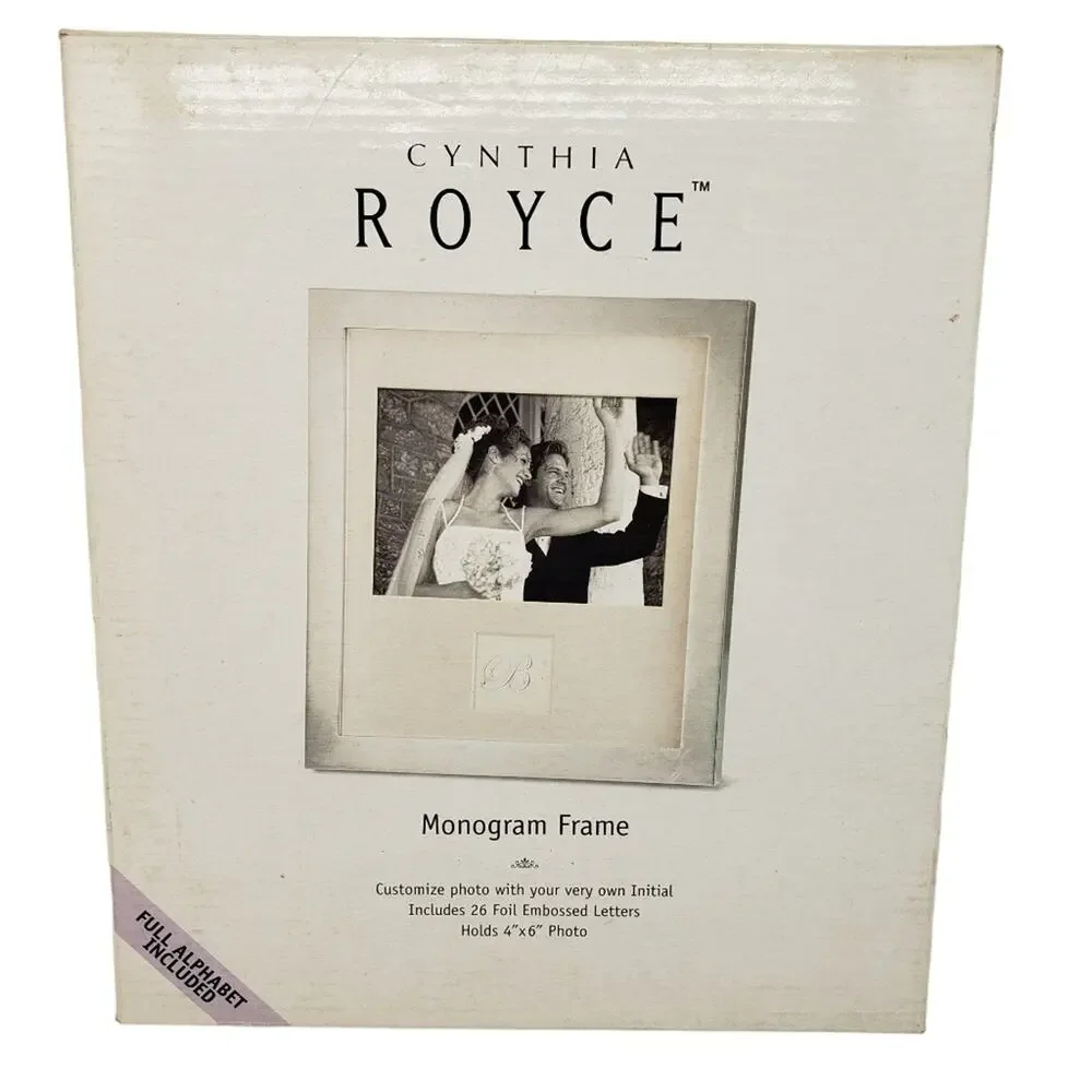 Cynthia Royce Silver Toned Monogramed Picture Frame